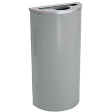 8 Gallon Paper Recycling Bin - Hammered Grey EXC-RC-KDHR-P-BT-HMG