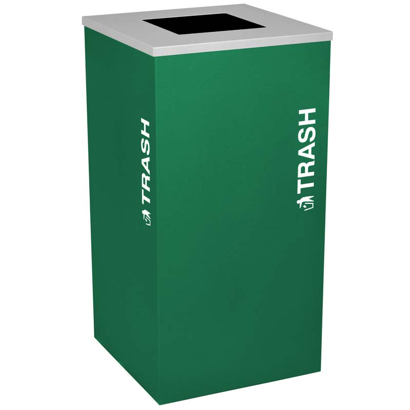 Trash Recycling Receptacle Green Bin Container