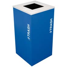 Trash Recycling Receptacle Blue Bin Container EXC-RC-KDSQ-T-RYX     