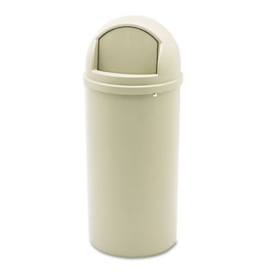 Rubbermaid [8160-88] Marshal® Classic Dome Top Trash Container - 15 Gallon - Beige