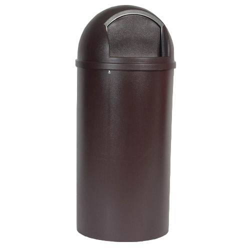 Rubbermaid [8170-88] Marshal® Classic Dome Top Trash Container - 25 Gallon - Brown