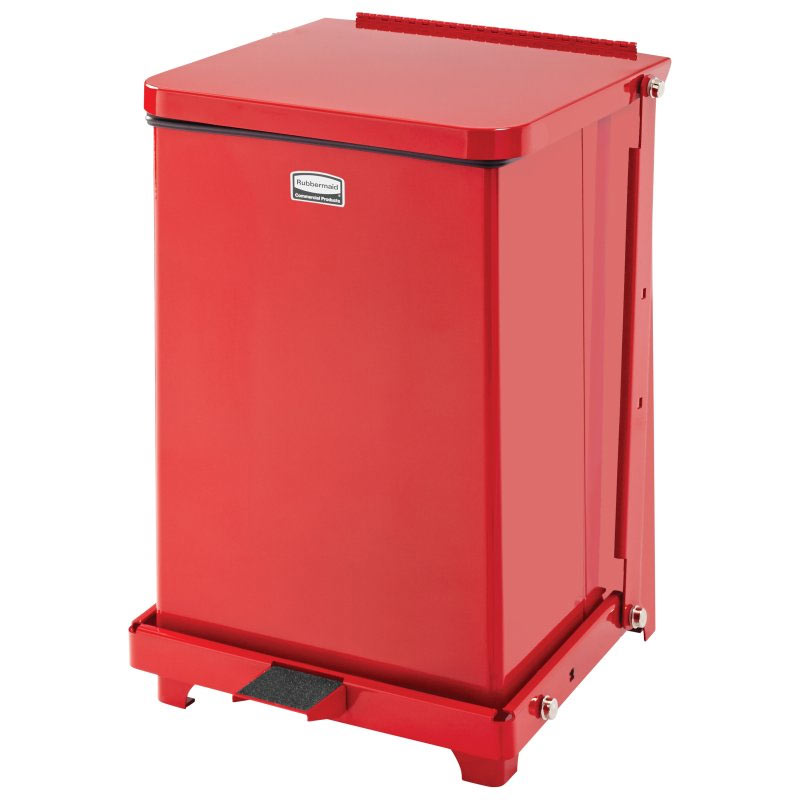 Defenders Biohazard Step-On Trash Can - Red - 7 Gallon