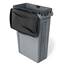 Rubbermaid [2674] Slim Jim® Rectangular Waste Container Hinged Top Lid - Black