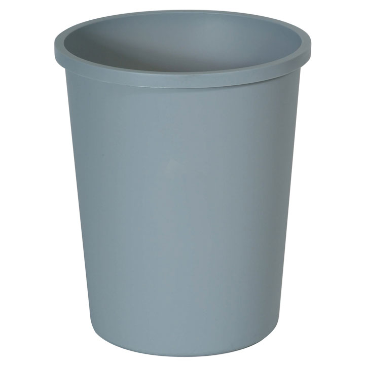 Rubbermaid Commercial Round Wastebasket - Gray