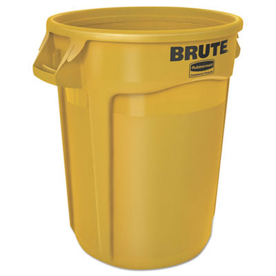 Brute Round Waste Container - Yellow - 32 Gallon RCP2632YEL                                        