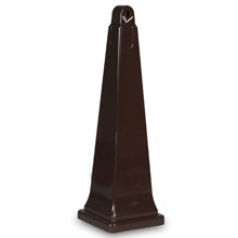 GroundsKeeper Cigarette Waste Collector, Pyramid, Plastic/Steel, Brown