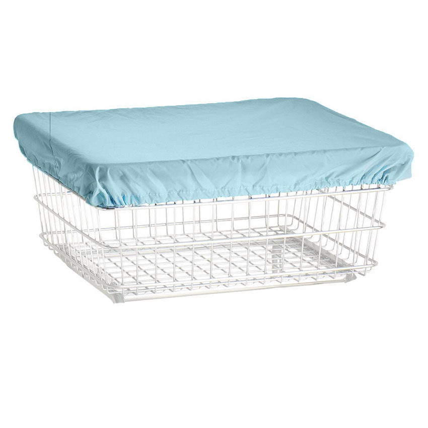 R&B Wire Metal Wire Laundry Cart Blue Nylon Cover Cap