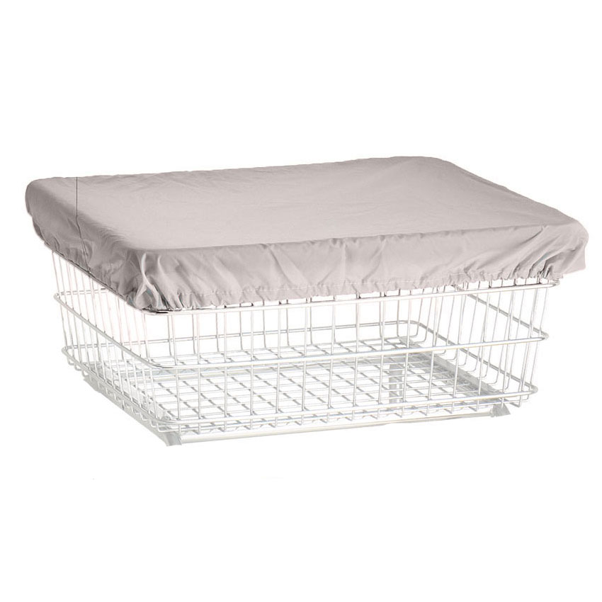 R&B Wire Wire Frame Laundry Cart Antimicrobial Cover Cap - White