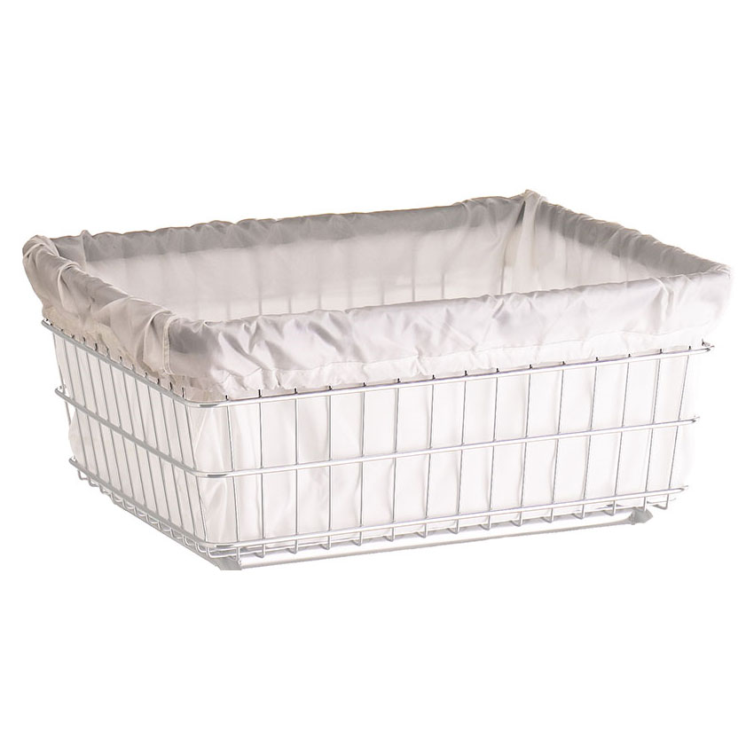 R&B Wire Metal Laundry Cart Nylon Basket Liner - White