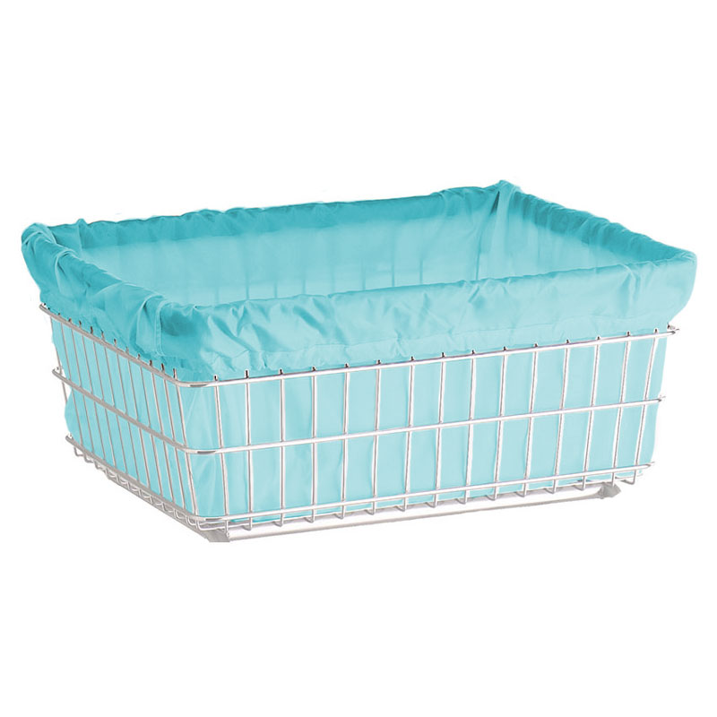 R&B Wire Metal Laundry Cart Antimicrobial Basket Liner - Blue