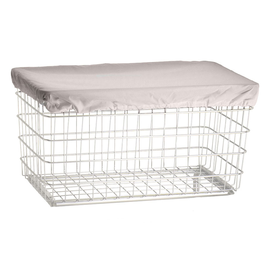 White Laundry Cart Nylon Cover Cap F Baskets UnoClean