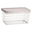 R&B Wire Laundry Cart Antimicrobial Cover Cap - F Baskets - White