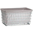 R&B Wire Laundry Cart Nylon Basket Liner - F Baskets - White