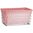 R&B Wire [242] Wire Frame Metal Laundry Cart Antimicrobial Basket Liner - F Baskets - Mauve