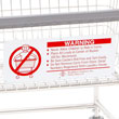 R&B Wire Metal Laundry Cart Basket Warning Sign