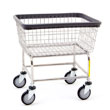 100D Narrow Wire Frame Metal Laundry Cart - 2 Bushel Capacity
