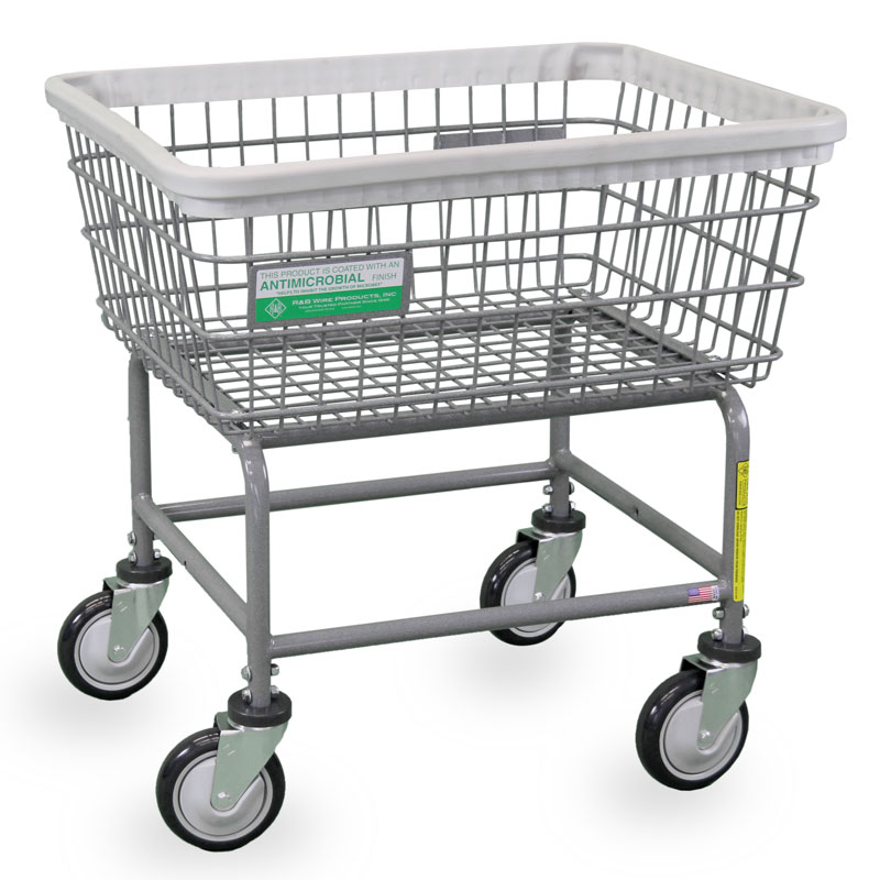 Antimicrobial Wire Frame Laundry Cart - 2.5 Bushel