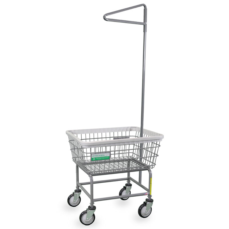 ANTI-MICROBIAL COMMERCIAL HEAVY DUTY WIRE LAUNDRY BASKET CART NEW! 