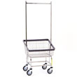 R&B Wire Front Loading Wire Frame Laundry Cart - 2 1/4 Bushel