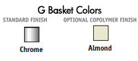 Metal Cart Basket Colors & Base/Rack Finish Options