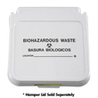R&B Wire [602BW] Laundry Hamper Lid Label - Biohazardous Waste - Black Lettering - (5) 12" x 4" Labels
