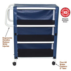 332-3C Three-Shelf Utility Linen Cart