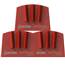 Quick Tool RipTip Floor Tool - 25 Grit, 3 Segment - 3 Pack OF-600865