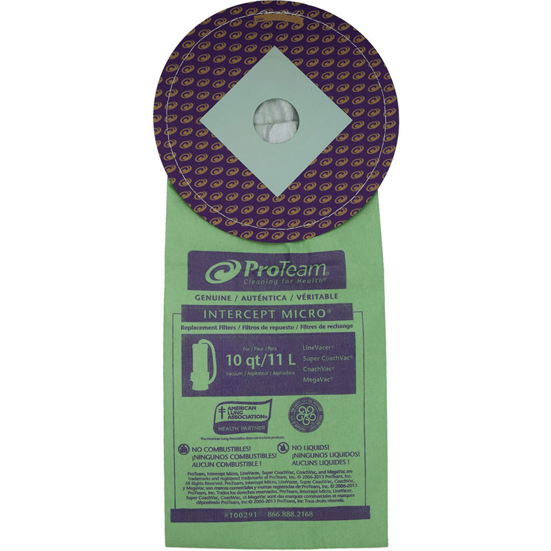 ProTeam Intercept Micro Reusable Vacuum Filters - 10 Pack