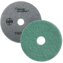 Twister Green Polishing Floor Pad - 3000 Grit - (2) 20" AMCO-435520