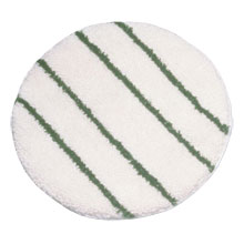 Rubbermaid [P271] P4 Series Low Profile Carpet Rotary Yarn Bonnet w/ Green Scrub Strips - 21" Diameter