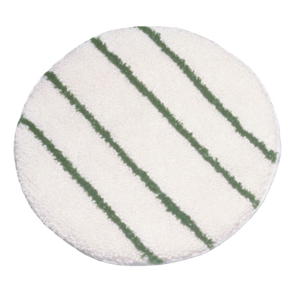 Low Profile Carpet Rotary Yarn Bonnet w/ Green Scrub Strips - 19