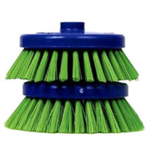 4" Green Scrub Brush - .040" Bristle Diameter - (2)