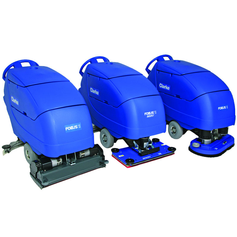 Battery Operated Automatic Floor Scrubber Clarke Focus Ii 28 Disc