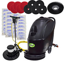 17" Stinger Electric Floor Scrubber & Machine Gold Package