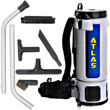 10 Quart Atlas Backpack Vacuum w/ Standard Tool Kit