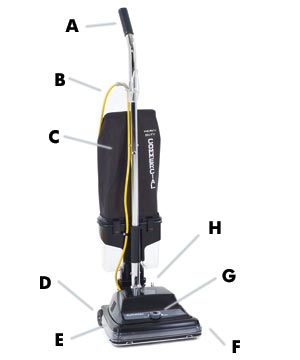 Kent Euroclean ReliaVac™ 12DC High Performance Upright Vacuum Cleaner - 12" Cleaning Path