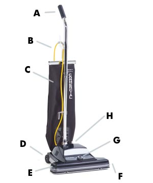 Kent Euroclean ReliaVac™ 16HP High Performance Upright Vacuum Cleaner - 16" Cleaning Path