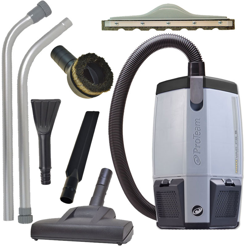 ProVac FS 6 Backpack Vacuum w/ Residential Cleaning Service Tool Kit