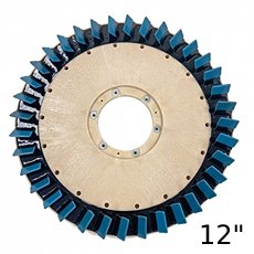 Malish Diamond Devil Grind Tool Plastic CW Rotation 32 Blades 12 in. Block Diameter - Blue MB-50212CW