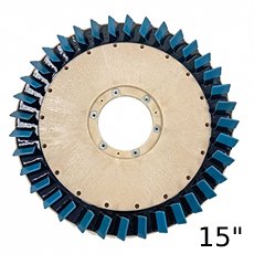 Malish Diamond Devil Grind Tool  CW Rotation 36 Blades 15 in.  Diameter - Blue MB-50215CW