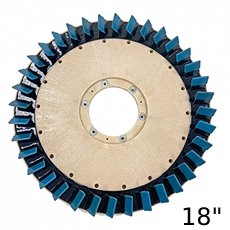 Malish Diamond Devil Grind Tool  CW Rotation 36 Blades 18 in.  Diameter - Blue MB-50218CW