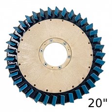 Malish Diamond Devil Grind Tool  CW Rotation 36 Blades 20 in.  Diameter - Blue MB-50220CW