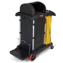 Rubbermaid HYGEN Microfiber High Security Cleaning Cart