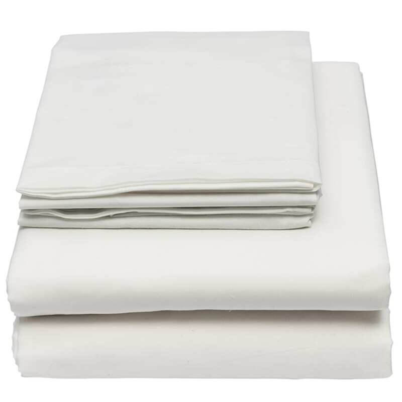 (24) Monarch Brands 90x110 Lulworth 180 Queen Flat Bed Sheet - White  T180-90110