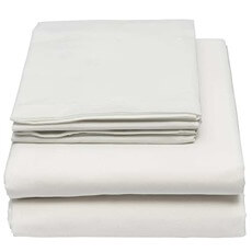 (24) Monarch Brands 36x80x12 Lulworth 180 Full Fitted Bed Sheet - White T180-368012