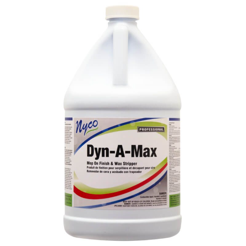 (4) Nyco Dyn-A-Max Mop on Wax & Finish Remover 128 oz Solvent Scented - Straw Red NL147-G4