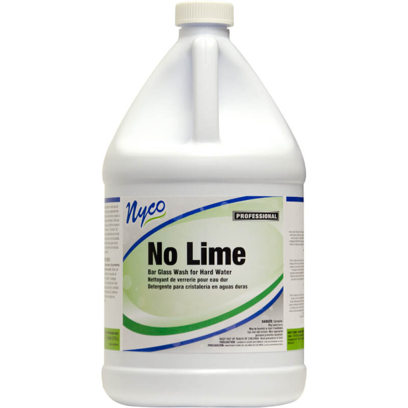 (4) Nyco No Lime Bar Glass Wash for Hard Water 48 oz Neutral Scented - Straw NL350-G4