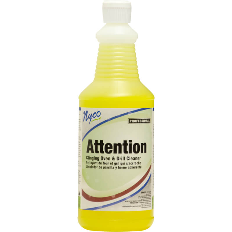 (12) Nyco Attention Clinging Oven & Grill Cleaner 32 oz Neutral Scented - Yellow NL406-Q12