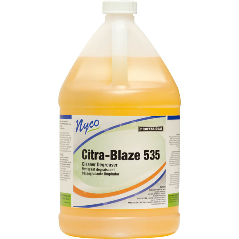 (4) Nyco Citra-Blaze 535 Cleaner Degreaser 48 oz Orange Scented - Orange NL535-G4