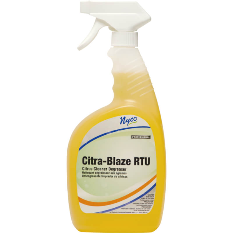 (6) Nyco Citra-Blaze RTU Citrus Cleaner Degreaser 32 oz Orange Scented - Orange NL539-QPS6